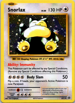 SNORLAX POKEMON BLACK STAR PROMO XY179 HOLO FOIL NM (NEAR MINT) - Image 1