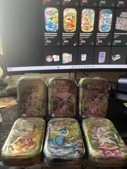 BRAND NEW-Sealed Pokemon TCG Prismatic Evolutions Mini Tins-Lot Of 6 - Image 1