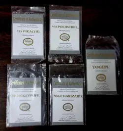 1999 Pokemon Burger King 23K Gold Plated Full Set of 6 w/ COA Charizard, Pikachu - Image 2