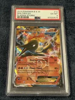 2013 POKEMON B&W PLASMA STORM #14 MOLTRES EX PSA 6 - Image 1