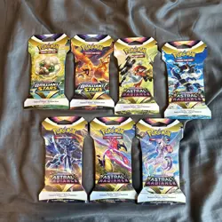 Pokemon TCG Booster Pack Lot of 7 - Sword & Shield - Sealed - Image 1