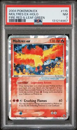 2004 POKEMON EX FIRE RED & LEAF GREEN #115 MOLTRES EX-HOLO PSA 7 - Image 1