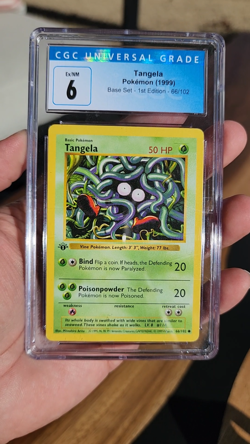 CGC 6 1ST EDITION Tangela Pokemon 1999 Base Set - 66/102 - Image 2
