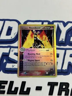 Pokemon Team Magma Vs Team Aqua Reverse Holo #10 Team Magma's Houndoom - Image 1