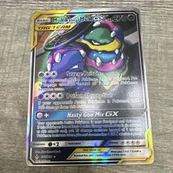 Pokemon Muk & Alolan Muk GX Full Art TAG TEAM Holo 197/214 SM Unbroken Bonds - Image 1
