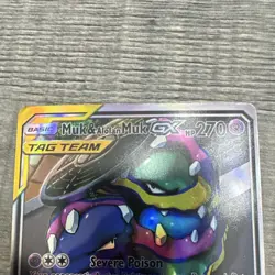 Pokemon Muk & Alolan Muk GX Full Art TAG TEAM Holo 197/214 SM Unbroken Bonds - Image 3