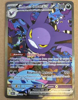 Pokemon TCG Team Rockets Crobat EX Destined Rivals #234/182 Sir NM - Image 1
