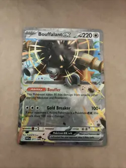 2025 Pokemon Tcg White Flare Bouffalant Ex Double Rare 077/086 Unova - Image 1