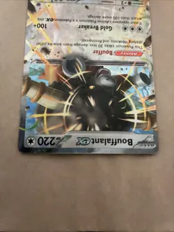 2025 Pokemon Tcg White Flare Bouffalant Ex Double Rare 077/086 Unova - Image 4