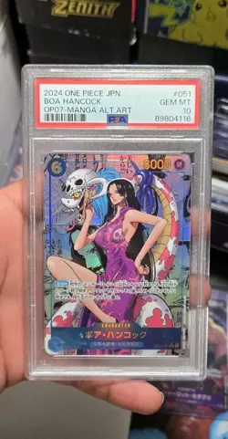 PSA 10 Boa Hancock OP07-051 Comic Parallel Manga Alt Art ONE PIECE Card Japanese - Image 1