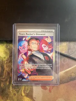 Pokemon Team Rocket's Giovanni Trainer Card Destined Rivals Holo SIR 238/182 - Image 1