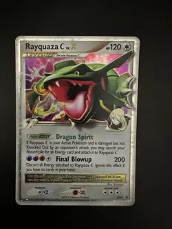 Rayquaza LV.X DP47 Promo Pokemon Card Near Mint Minus NM- - Image 1
