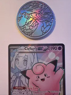 Pokemon TCG Lillie's Clefairy EX Holo Ultra Rare Card 173/159 Journey Together - Image 3