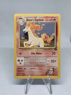 Pokemon TCG Gym Challenge Blaine's Rapidash 33/132 Regular Uncommon Card Vintage - Image 1