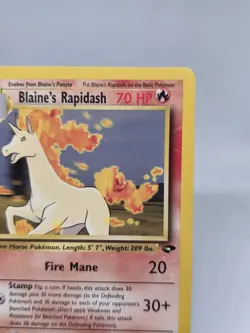 Pokemon TCG Gym Challenge Blaine's Rapidash 33/132 Regular Uncommon Card Vintage - Image 3