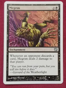 Magic The Gathering 9TH EDITION MEGRIM black card MTG NINTH - Image 1