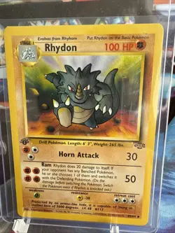 Pokemon TCG Rhydon Jungle 1st Edition Card 45/64 Never Played, Check Pics. - Image 1