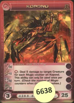 (6638) KOPOND 35/10/40/20/25 Super Rare Foil Chaotic Card - Unused Code - Image 1