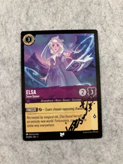Disney Lorcana Elsa Snow Queen Autographed Card 41/204 English - Image 1