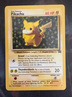 Pokemon Pikachu Black Star Promo Card #1 Ivy Pikachu MP Vintage Pokemon (WEAR) - Image 1