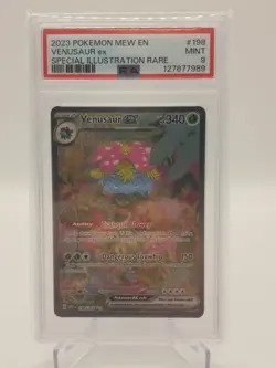PSA 9 Venusaur ex SIR 151 Alt Art 198/165 Pokemon card 2023 Full Art MEW EN - Image 1