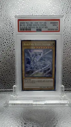Yugioh Card Blue-Eyes White Dragon Secret Rare PSA 9 Mint, MVP1-ENS55 2020 - Image 1