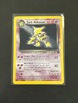 Dark Alakazam Pokemon Card Team Rocket Holo Rare 1/82 2000 WOTC - Image 1