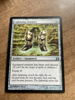 Lightning Greaves 253 Regular Commander LP MTG TCG CARD - Image 1
