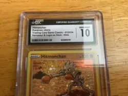 Pokemon CGC 10 Gem Mint TCG Classic Collection Hitmonchan 012/034 Holo Card - Image 2