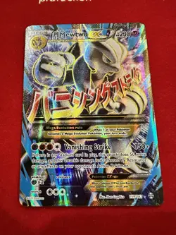 Pokemon M Mewtwo EX Holo Card Full Art, 159/162, Breakthrough, NM Condition - Image 1