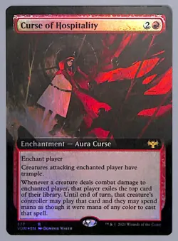 Curse of Hospitality - Extended Art - Foil - 377 - Innistrad: Crimson Vow (VOW) - Image 1