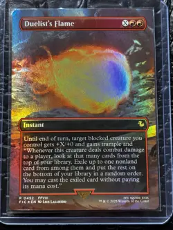 Duelist's Flame (Borderless) Commander: Final Fantasy Foil NM Rare MTG - Image 1