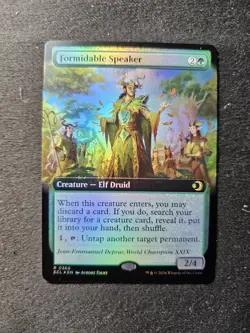 MTG Magic Lorwyn Eclipsed Formidable Speaker (Extended Art) Foil 366 NM - Image 1