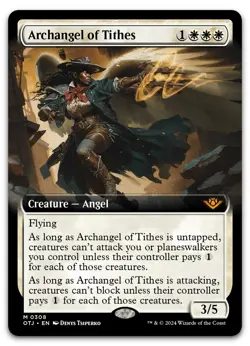 Archangel of Tithes (Extended Art) #308 (NM) Thunder Junction OTJ Magic MTG - Image 1