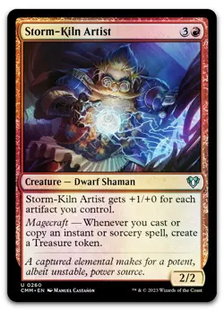 Storm-Kiln Artist #260 (Foil) (NM) Commander Masters CMM Magic MTG - Image 1