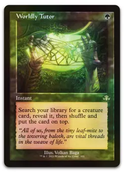 Worldly Tutor (Retro Frame) #353 (Foil) (NM) Dominaria Remastered DMR Magic MTG - Image 1