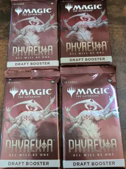 Phyrexia: All Will Be One DRAFT Booster Pack Lot Of 4 New SEALED Magic MTG - Image 1