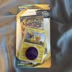 Pokemon Sword & Shield Darkness Ablaze Checklane blister pack Pikachu Sealed - Image 1