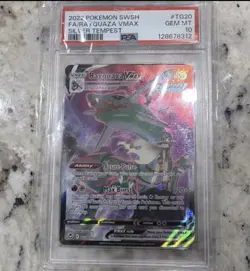 Pokemon Rayquaza VMAX TG20/TG30 Silver Tempest Ultra Rare Holo PSA 10 Full Art - Image 1