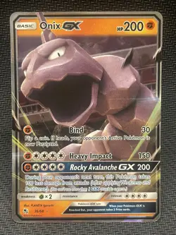 Pokemon TCG - Onix GX 36/68 - Ultra Rare - Sun & Moon: Hidden Fates NM 1113#086 - Image 1