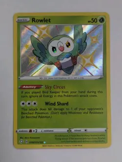 Rowlet SV001/SV122 Shining Fates: Shiny Vault Holo Pokemon TCG NM - Image 1