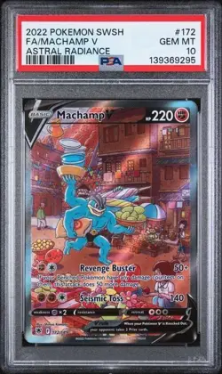 Pokemon Machamp V 172/189 Full Art Swsh10: Astral Radiance PSA 10 GEM MINT - Image 1