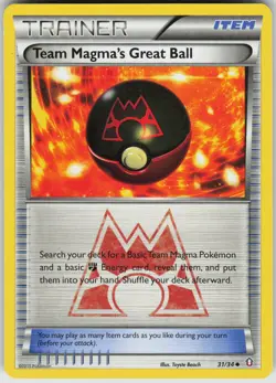 Pokemon Team Magma's Great Ball 31/34 Double Crisis Uncommon NM - Image 1