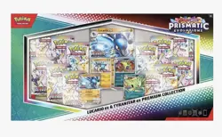 Pokemon TCG Prismatic Evolutions Lucario Ex + Tyranitar Ex Premium Collection - Image 1