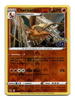 Charizard - 010/078 PGO: Pokemon GO Holo Rare Reverse Holo LP - Image 1