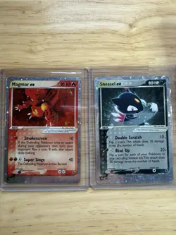 2 Lot Pokemon TCG Sneasel ex & Magmar ex Ruby and Sapphire 2003 HP - Image 2