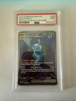 Pokemon TCG Scarlet & Violet 151 Blastoise ex #200/165 SIR Mint PSA 9 - Image 1