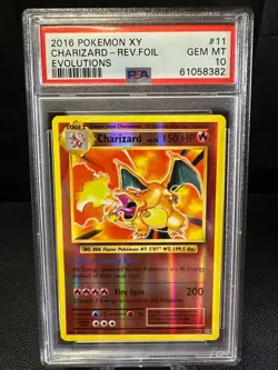 Charizard Reverse Holo 11/108, Evolutions, Pokemon, PSA 10 - Image 1