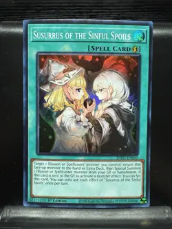 Yugioh 1x Susurrus Of The Sinful Spoils INFO-EN060 Super Rare 1st - Image 1