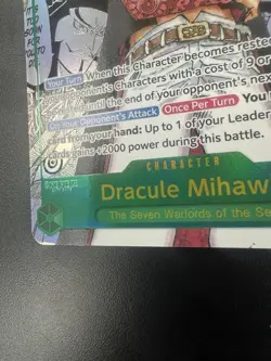 Dracule Mihawk Alt Art Manga Azure Sea's Seven One Piece OP14-119 English - Image 4